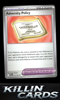 Adversity Policy 074/086 Pokemon Uncommon ME04: Chaos Rising Card NM