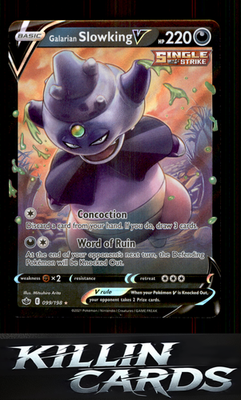 Galarian Slowking V 099/198 Pokemon Ultra Rare SWSH06: Chilling Reign Card NM