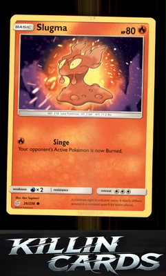 Slugma 26/236 Pokemon Common SM - Cosmic Eclipse Card NM