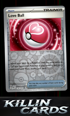 Reverse Holofoil Love Ball 156/167 Pokemon Uncommon SV06: Twilight Masquerade Ca