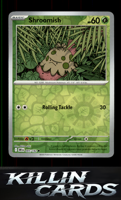 Reverse Holofoil Shroomish 005/182 Pokemon Common SV10: Destined Rivals Card NM