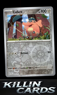 Reverse Holofoil Cufant 109/159 Pokemon Common SV09: Journey Together Card NM