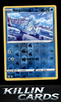 Reverse Holofoil Bergmite 044/203 Pokemon Common SWSH07: Evolving Skies Card NM