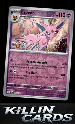 Reverse Holofoil Espeon 033/131 Pokemon Rare SV: Prismatic Evolutions Card NM