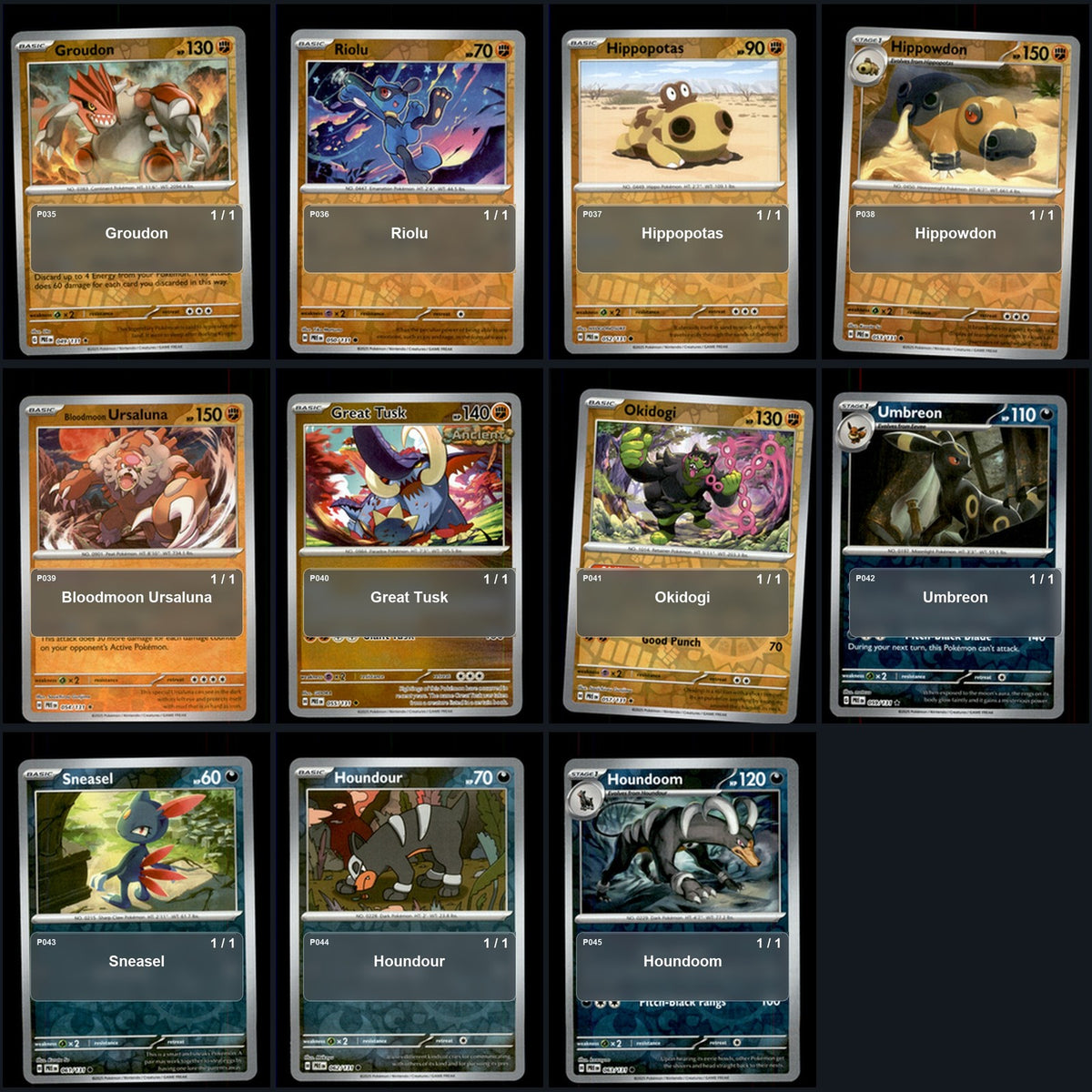Pokemon TCG SV: Prismatic Evolutions Reverse Holo Master Set 84 Reverse Holo