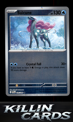 Reverse Holofoil Suicune 026/094 Pokemon Rare ME02: Phantasmal Flames Card NM