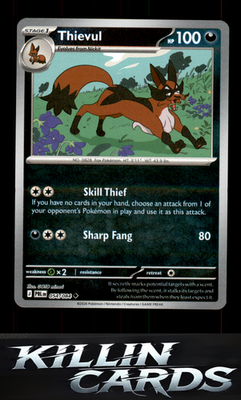 Reverse Holofoil Thievul - 054/084 054/084 Pokemon Uncommon ME05: Pitch Black Ca