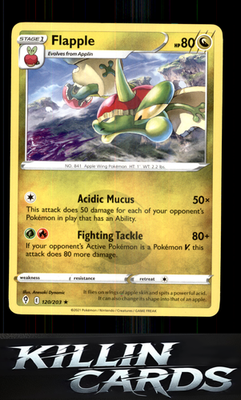 Flapple 120/203 Pokemon Rare SWSH07: Evolving Skies Card NM