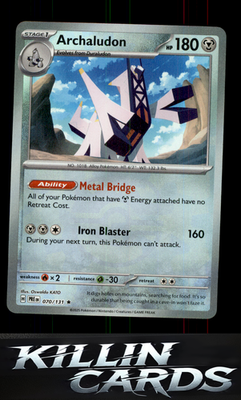 Archaludon (Poke Ball Pattern) 070/131 Pokemon Rare SV: Prismatic Evolutions Car