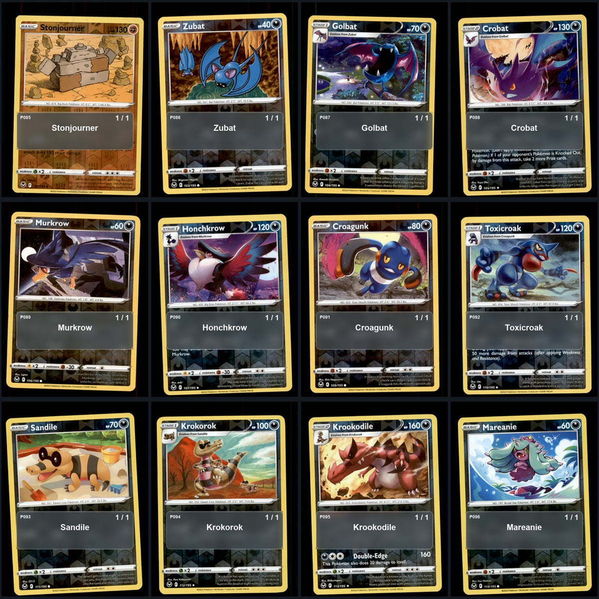 Pokemon TCG SWSH12: Silver Tempest Reverse Holo Master Set 133 Reverse Holo Card