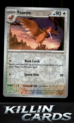 Reverse Holofoil Fearow 022/165 Pokemon Uncommon SV: Scarlet & Violet 151 Card N