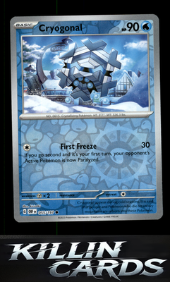 Reverse Holofoil Cryogonal 055/197 Pokemon Common SV03: Obsidian Flames Card NM