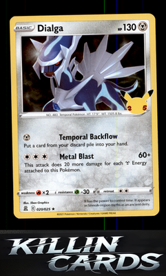 Dialga 020/025 Pokemon Holo Rare Celebrations Card NM