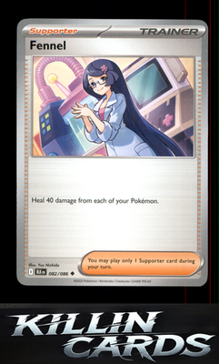 Fennel 082/086 Pokemon Uncommon SV: Black Bolt Card NM