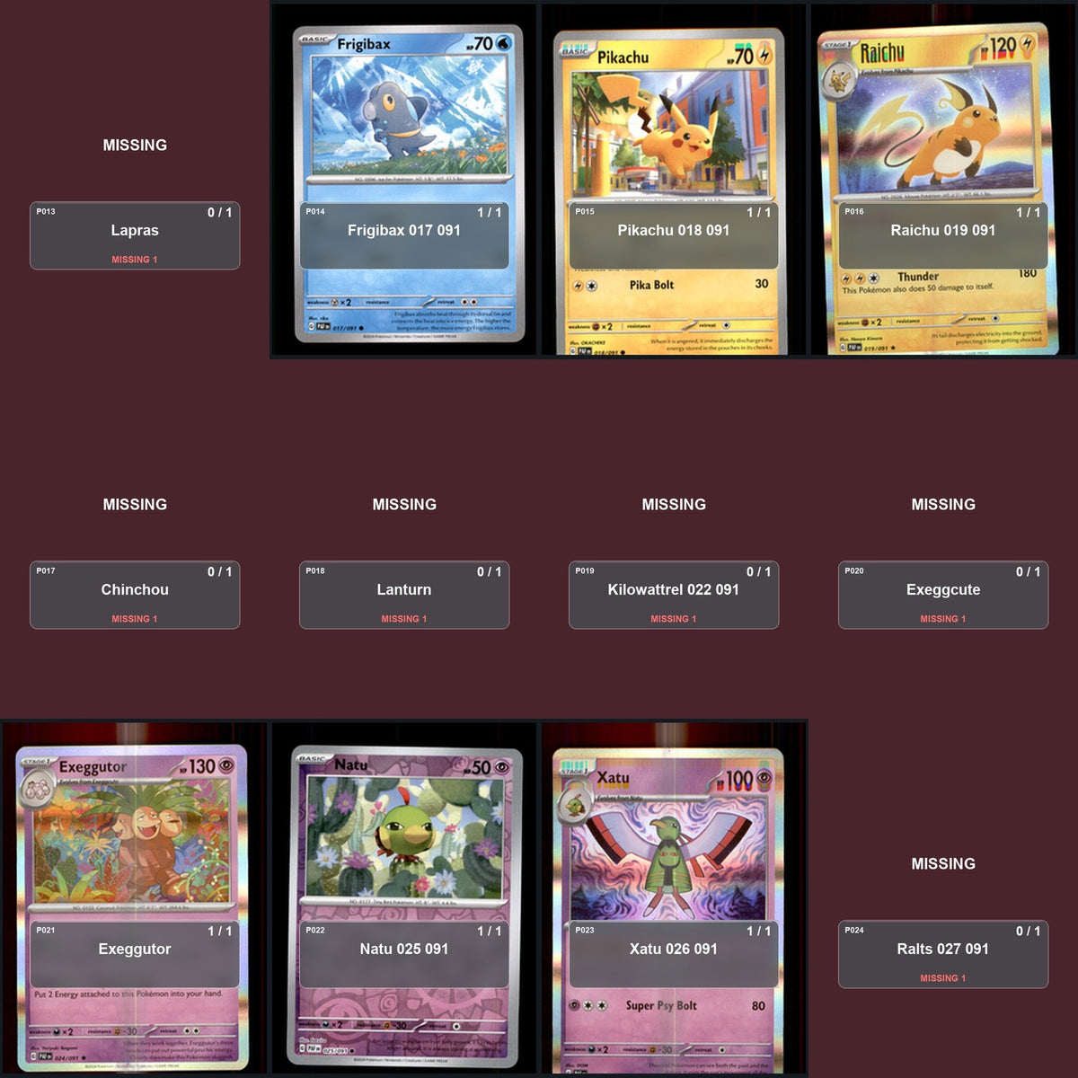 Pokemon TCG SV: Paldean Fates C/UC/R Standard Set 41 Cards