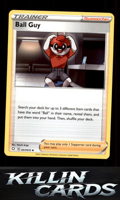 Ball Guy 057/072 Pokemon Uncommon Shining Fates Card NM