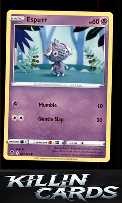 Espurr 081/195 Pokemon Common SWSH12: Silver Tempest Card NM