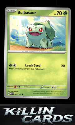 Bulbasaur - 001/165 001/165 Pokemon Common SV: Scarlet & Violet 151 Card NM