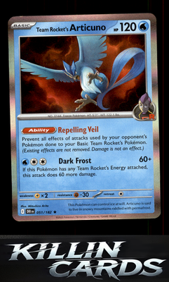 Team Rocket's Articuno 051/182 Pokemon Rare SV10: Destined Rivals Card NM