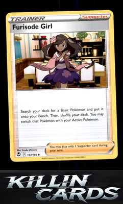 Furisode Girl 157/195 Pokemon Uncommon SWSH12: Silver Tempest Card NM