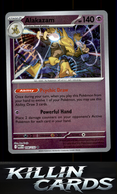 Reverse Holofoil Alakazam 056/132 Pokemon Rare ME01: Mega Evolution Card NM