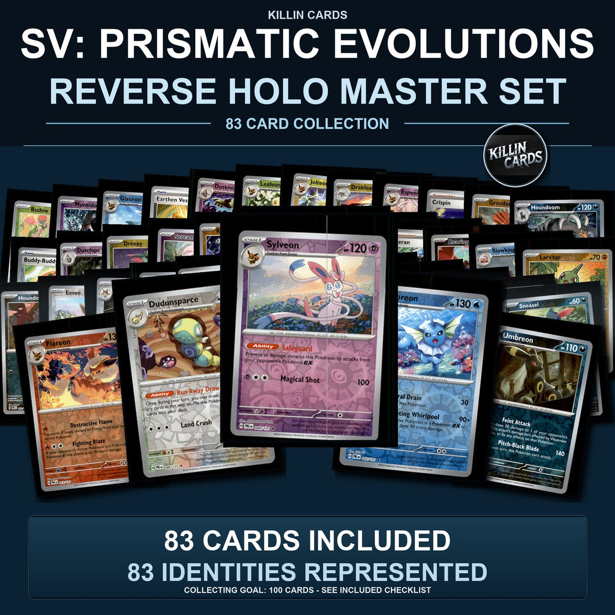 Pokemon TCG SV: Prismatic Evolutions Reverse Holo Master Set 83 Reverse Holo