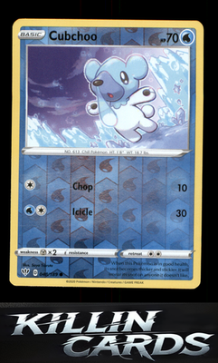 Reverse Holofoil Cubchoo 048/189 Pokemon Common SWSH03: Darkness Ablaze Card NM
