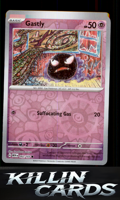 Reverse Holofoil Gastly 092/165 Pokemon Common SV: Scarlet & Violet 151 Card NM