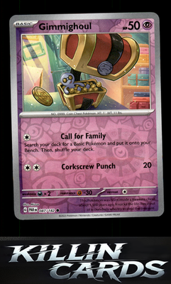 Reverse Holofoil Gimmighoul - 087/182 087/182 Pokemon Common SV04: Paradox Rift