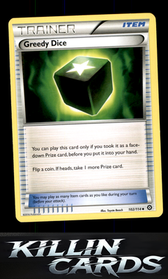 Greedy Dice 102/114 Pokemon Uncommon XY - Steam Siege Card NM