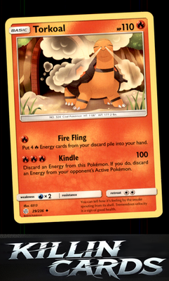 Torkoal 29/236 Pokemon Uncommon SM - Cosmic Eclipse Card NM