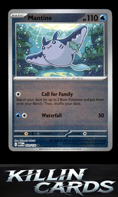 Reverse Holofoil Mantine 032/132 Pokemon Common ME01: Mega Evolution Card NM