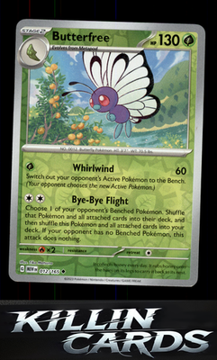 Reverse Holofoil Butterfree 012/165 Pokemon Uncommon SV: Scarlet & Violet 151 Ca