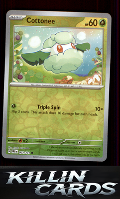 Reverse Holofoil Cottonee 007/131 Pokemon Common SV: Prismatic Evolutions Card N