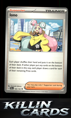 Iono - 185/193 185/193 Pokemon Uncommon SV02: Paldea Evolved Card NM