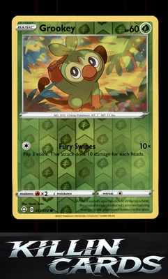 Reverse Holofoil Grookey 011/072 Pokemon Common Shining Fates Card NM