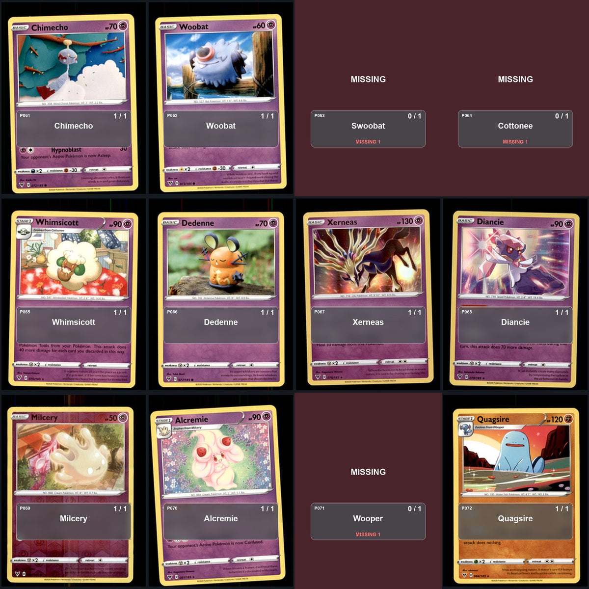 Pokemon TCG SWSH04: Vivid Voltage C/UC/R Standard Set 122 Cards