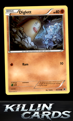 Diglett 36/124 Pokemon Common XY - Fates Collide Card LP