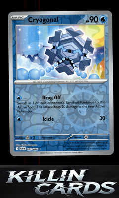 Reverse Holofoil Cryogonal 027/086 Pokemon Uncommon SV: Black Bolt Card NM