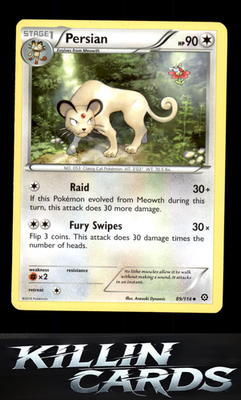 Persian 89/114 Pokemon Uncommon XY - Steam Siege Card NM