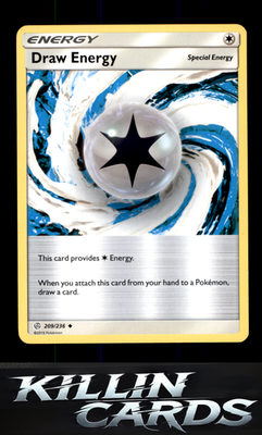 Draw Energy 209/236 Pokemon Uncommon SM - Cosmic Eclipse Card NM