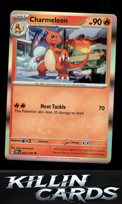 Charmeleon 027/197 Pokemon Uncommon SV03: Obsidian Flames Card NM