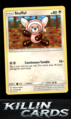 Stufful 181/236 Pokemon Common SM - Cosmic Eclipse Card NM