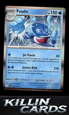 Palafin 062/197 Pokemon Rare SV03: Obsidian Flames Card NM