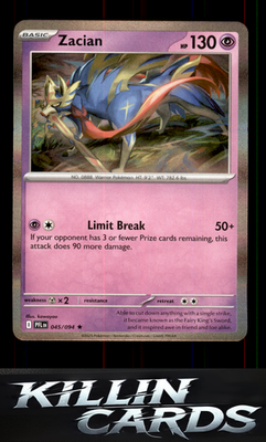 Zacian - 045/094 045/094 Pokemon Rare ME02: Phantasmal Flames Card