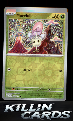 Reverse Holofoil Morelull 008/191 Pokemon Common SV08: Surging Sparks Card NM