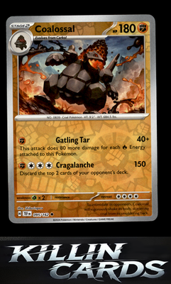 Reverse Holofoil Coalossal 095/162 Pokemon Uncommon SV05: Temporal Forces Card N
