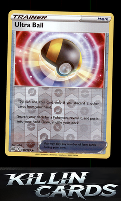 Reverse Holofoil Ultra Ball 150/172 Pokemon Uncommon SWSH09: Brilliant Stars Car