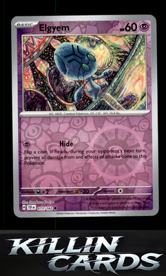 Reverse Holofoil Elgyem 073/162 Pokemon Common SV05: Temporal Forces Card NM