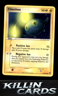 Chinchou 49/108 Pokemon Common Power Keepers Card LP
